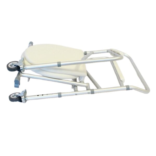 Folding Commode with Wheels folded
