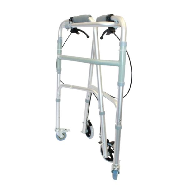 WINFAR Folding Walker-four castor wheels-folded flat