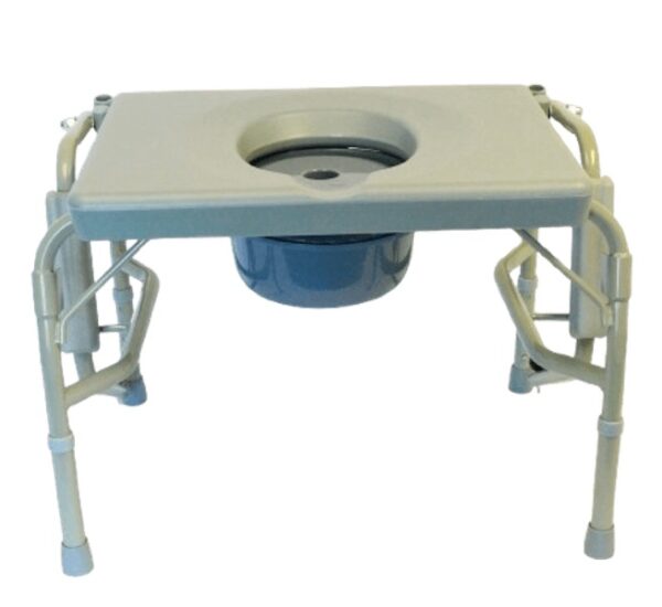 Heavy duty commode reinforced frame