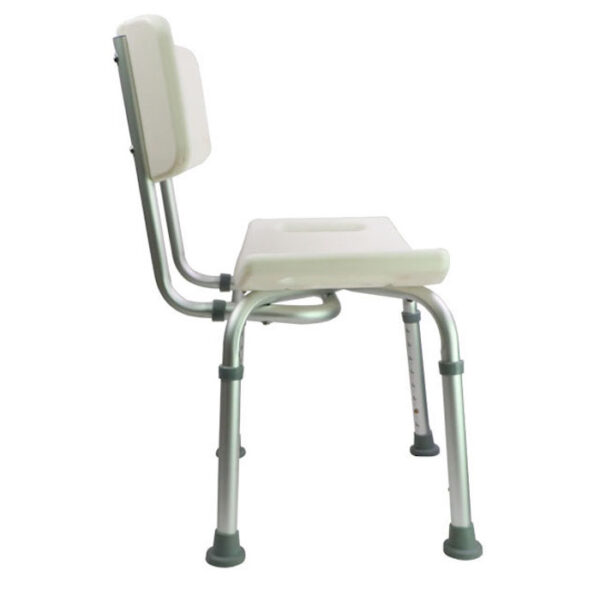 Height Adjustable Shower Bench with Back