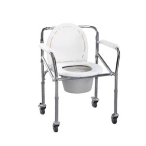WINFAR folding commode with wheels