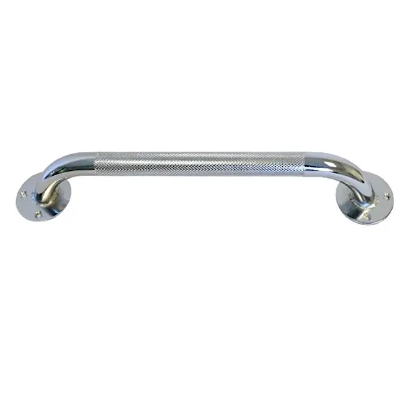 Chrome Grab Rails – 30cm & 40cm 1 40cm knurled chrome grab rail for bathrooms
