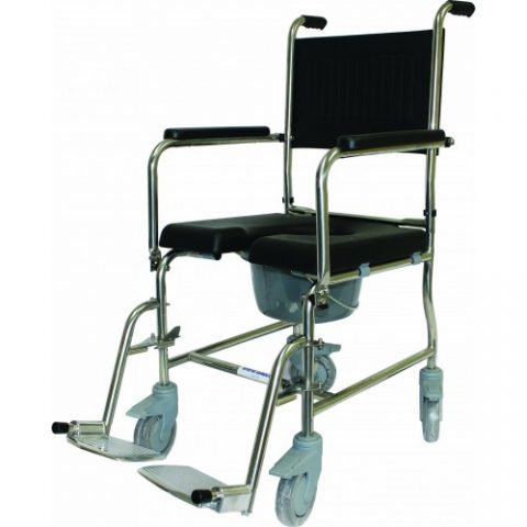 Stainless Steel Commode with Wheels | Cape Town - Winfar Mobility