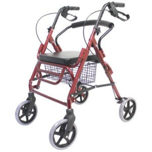 Rollator with Flip Up Footrest