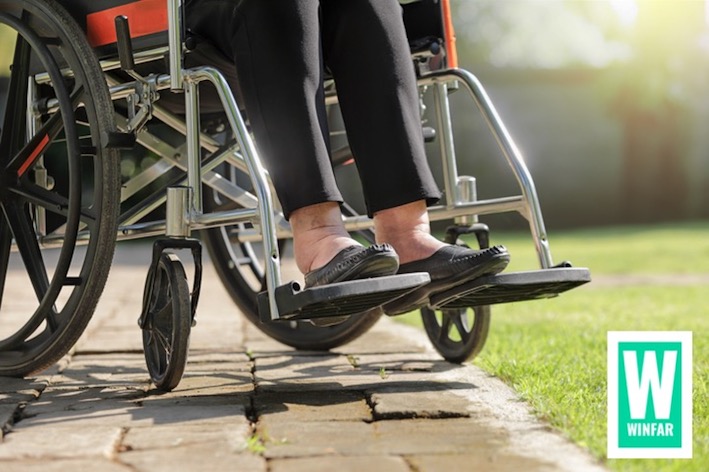 wheelchair bound swollen feet