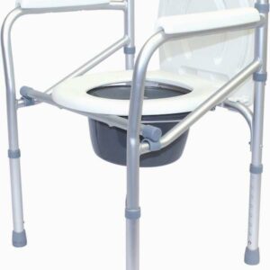 4 in 1 commode, no wheels, open lid