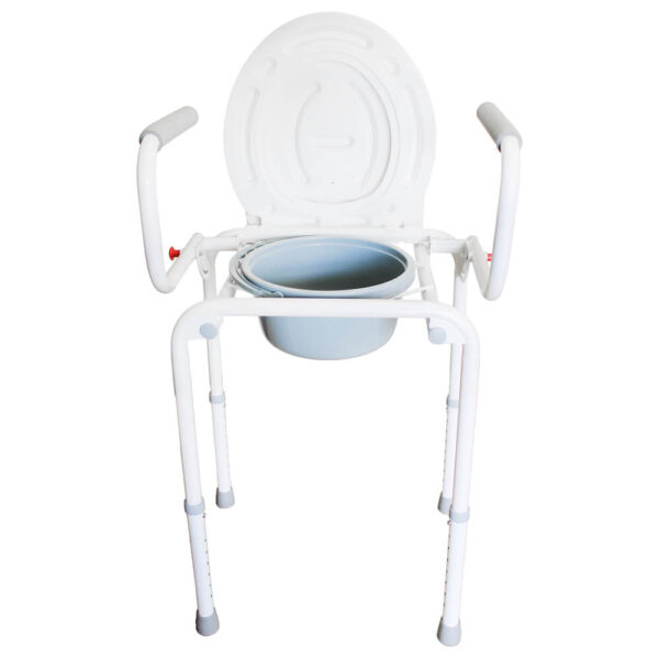 Winfar Drop Arm Commode FS813 BUCKET OPEN | Winfar Mobility Products & Home Care Aids