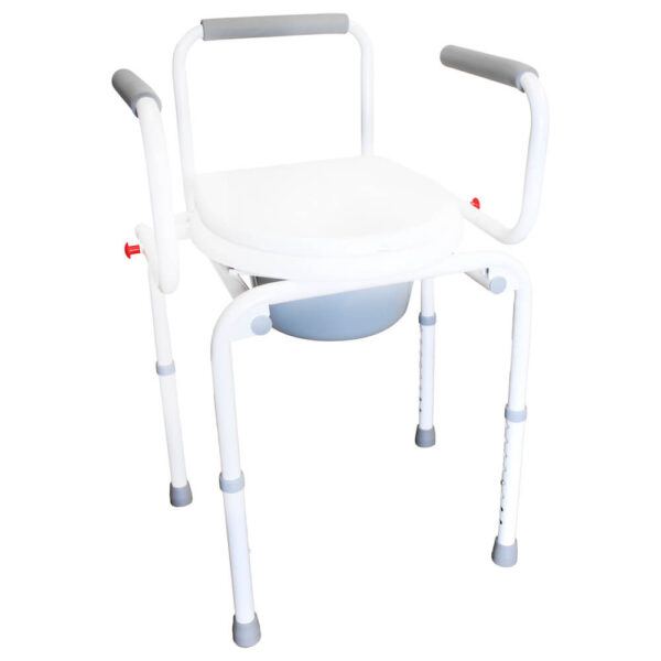 Winfar Drop Arm Commode FS813 LID CLOSED | Winfar Mobility Products & Home Care Aids