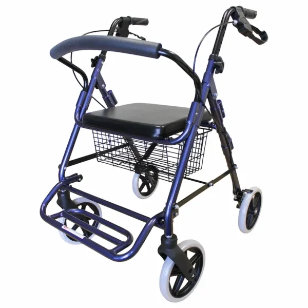 Rollator fold-able with detachable basket FS965LHBROL4BLUE | Winfar Mobility