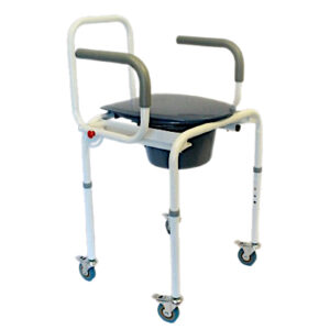 commode wheels drop arms
