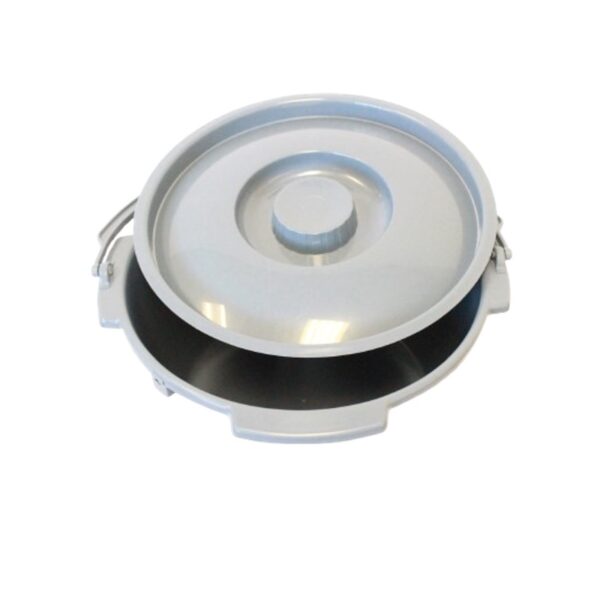 Commode drop arms with wheels and bucket