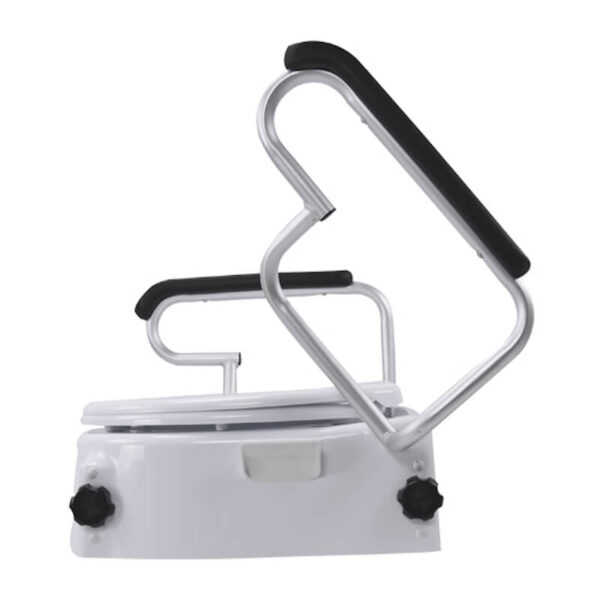 Raised Toilet Seat 2-in-1 with flip up armrests