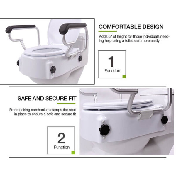 Raised Toilet Seat 2-in-1 S/Frame - Image 4