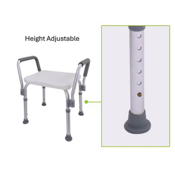 Shower Chair no back locking mechanism