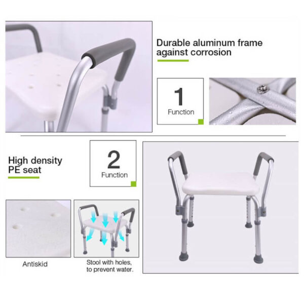 shower chair no back details