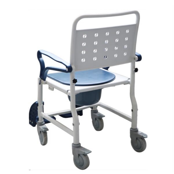 Commode Shower Chair blue with wheels