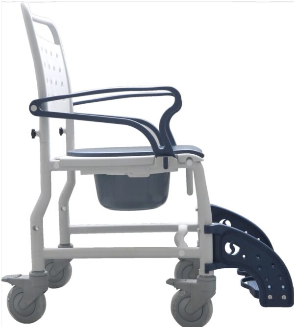WINFAR Shower Chair Commode with lockable wheels