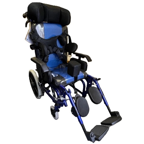 Kids CP Wheelchair - Reclining 1 Kids CP Reclining Wheelchair for children with cerebral palsy – full side view