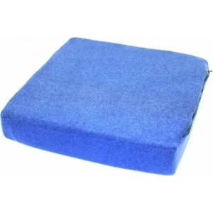 Blue memory foam seat cushion for wheelchair or chair pressure relief