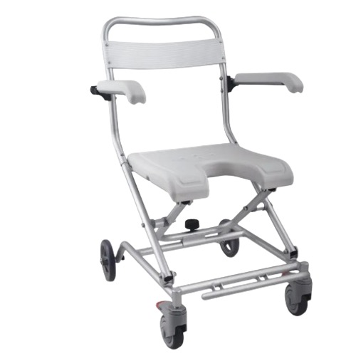 Shower Chair U-Shape Foldable with wheels 1 WINFAR Shower Chair U-Shape Foldable with wheels